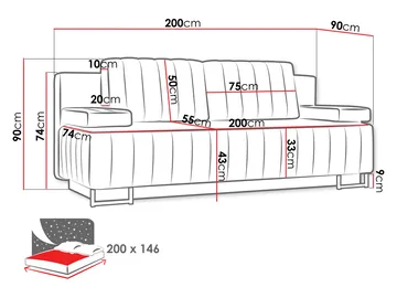sofa Laguna Lumo 30 - beige - Møbler - Sofaer - Sovesofaer