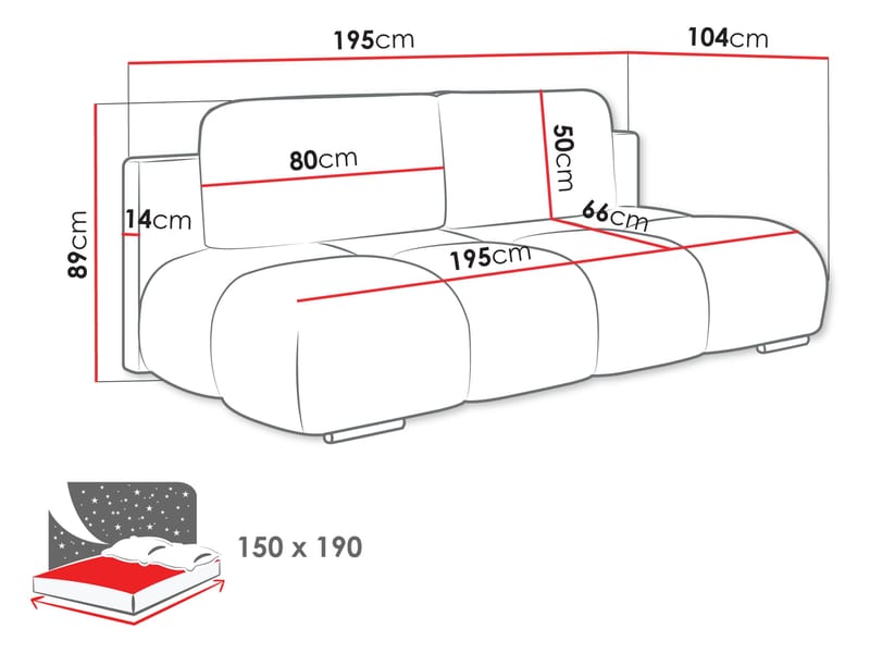 sofa Sofa HONEY MINI Lumo 55 - Møbler - Sofaer - Sovesofaer
