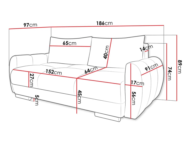 sofa Sofa LOGO 2 Lumo 40 - Møbler - Sofaer - 2 personers sofa