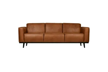 Sofa Statement 3-personers - Cognac, 35% læder / 65% PES - Møbler - Sofaer - Lædersofaer