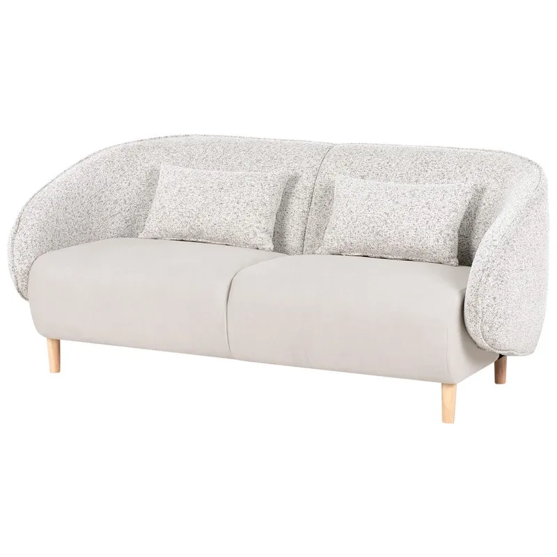 Sofa Umea - Beige, lyst træ - Møbler - Sofaer - 3 personers sofa