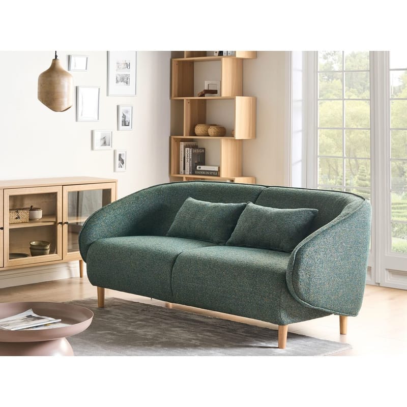 Sofa Umea - Grøn, lyst træ - Møbler - Sofaer - 3 personers sofa