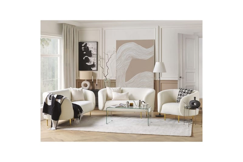 6-sits Soffgrupp Beliani Loen Orange/Svart NO_BRAND White - Møbler - Sofaer - Sofagrupper