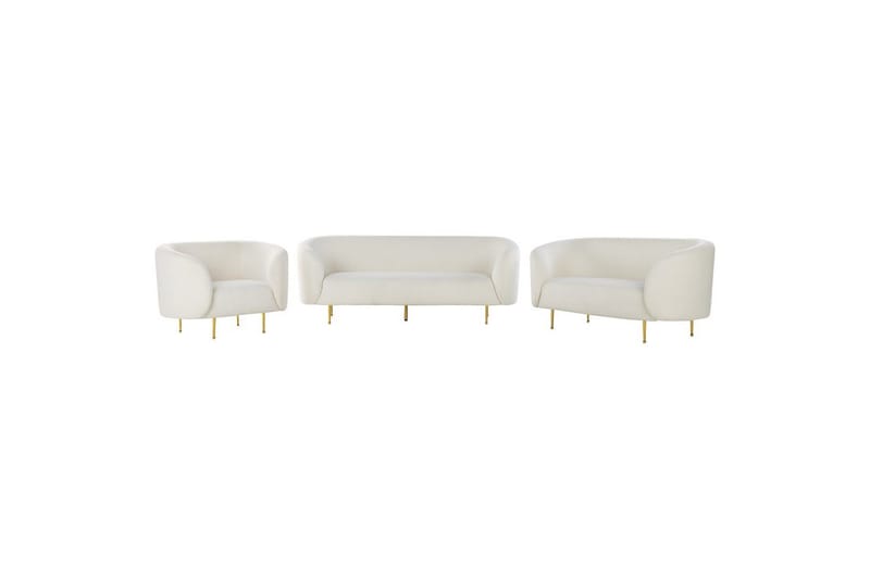 6-sits Soffgrupp Beliani Loen Orange/Svart NO_BRAND White - Møbler - Sofaer - Sofagrupper