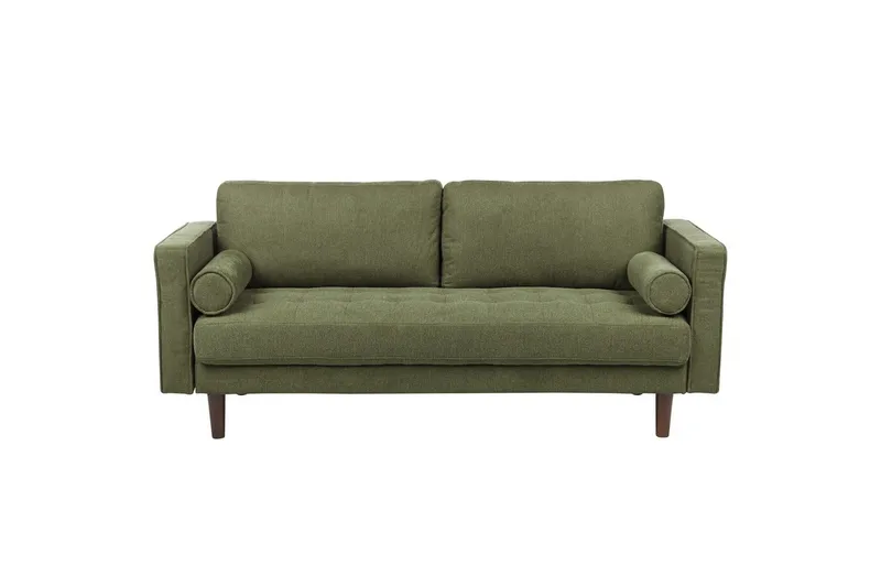 6-sits Soffgrupp Beliani Nurmo Beige/mörkt trä Green||Dark colored wood - Møbler - Sofaer - Sofagrupper