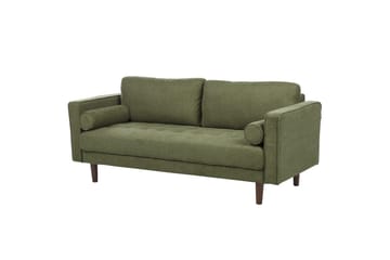 6-sits Soffgrupp Beliani Nurmo Beige/mörkt trä Green||Dark colored wood - Møbler - Sofaer - Sofagrupper