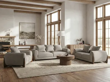 Sofagruppe 6-personers Vinliden - Taupe - Møbler - Sofaer - Sofagrupper
