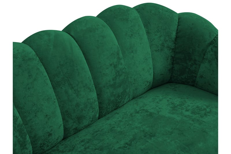 Adrial 3-Pers. Sofagruppe - Velour/Grøn/Sort Krom - Møbler - Sofaer - Sofagrupper