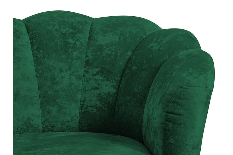 Adrial 3-Pers. Sofagruppe - Velour/Grøn/Sort Krom - Møbler - Sofaer - Sofagrupper