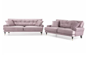 Andrew 3-personers Fløjlssofa - Lilla - Møbler - Sofaer - Sofagrupper - Howard sofagruppe