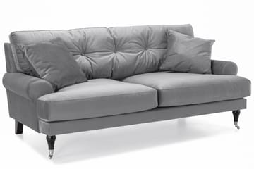 Andrew 3-personers Fløjlssofa - Lysegrå - Møbler - Sofaer - Sofagrupper - Howard sofagruppe