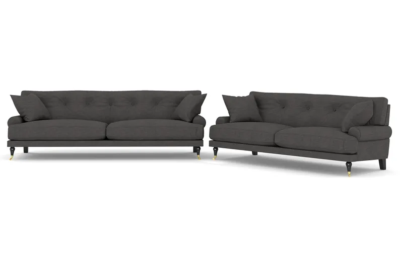 Andrew 3-personers Stofsofa, Mørkegrå