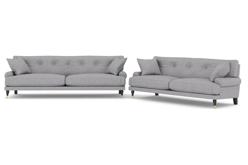 Andrew 3-personers Stofsofa, Grå