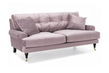 Andrew 5-personers Howard Sofasæt med Hjul og Knapdetaljer i Stof - Rosa - Møbler - Sofaer - Sofagrupper - Howard sofagruppe