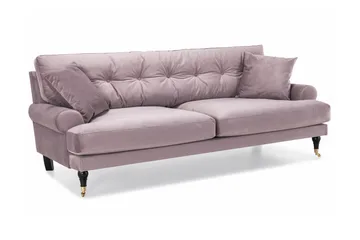 Andrew 5-personers Howard Sofasæt med Hjul og Knapdetaljer i Stof - Rosa - Møbler - Sofaer - Sofagrupper - Howard sofagruppe
