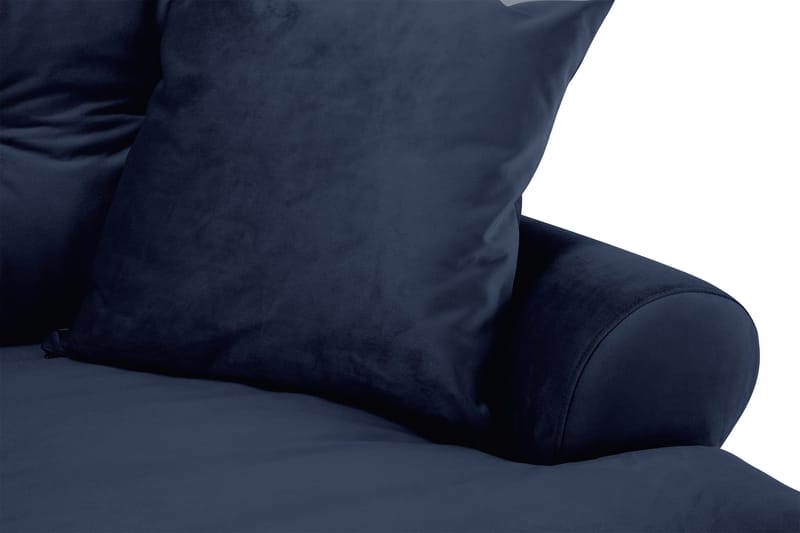Andrew Sofagruppe 2-personers Sofa + Lænestol + Fodskammel i Fløjl - Blå - Møbler - Sofaer - Sofagrupper - Howard sofagruppe
