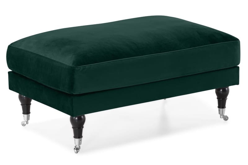 Andrew Sofagruppe 2-personers Sofa + Lænestol + Fodskammel i Fløjl - Grøn - Møbler - Sofaer - Sofagrupper - Howard sofagruppe