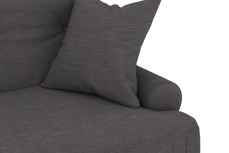 Andrew Sofagruppe 2-personers Sofa + Lænestol + Fodskammel i Stof - Mørkegrå - Møbler - Sofaer - Sofagrupper - Howard sofagruppe