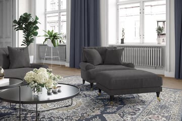 Andrew Sofagruppe 2-personers Sofa + Lænestol + Fodskammel i Stof - Mørkegrå - Møbler - Sofaer - Sofagrupper - Howard sofagruppe