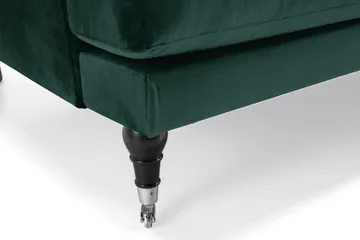 Andrew Sofagruppe 2-personers Sofa + Lænestol + Fodskammel i Fløjl - Grøn - Møbler - Sofaer - Sofagrupper - Howard sofagruppe