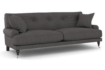 Andrew Sofagruppe 2-personers Sofa + Lænestol + Fodskammel i Stof - Mørkegrå - Møbler - Sofaer - Sofagrupper - Howard sofagruppe