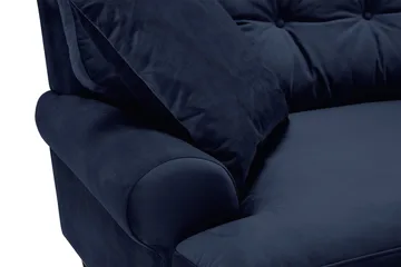 Andrew Sofagruppe 3-personers Sofa + Lænestol + Fodskammel i Fløjl - Blå - Møbler - Sofaer - Sofagrupper - Howard sofagruppe