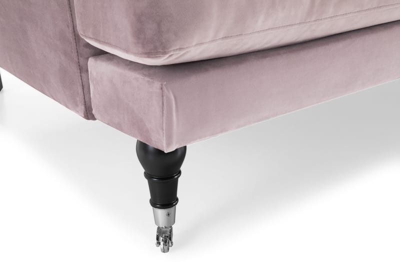 Andrew Sofagruppe 3-personers Sofa + Lænestol + Fodskammel i Fløjl - Lilla - Møbler - Sofaer - Sofagrupper - Howard sofagruppe