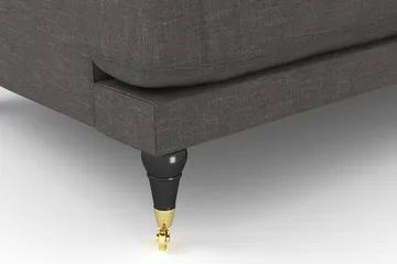 Andrew Sofagruppe 3-personers Sofa + Lænestol + Fodskammel i Stof - Mørkegrå - Møbler - Sofaer - Sofagrupper - Howard sofagruppe