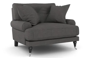 Andrew Sofagruppe 3-personers + 2-personers Sofa + Lænestol + Fodskammel i Stof - Mørkegrå - Møbler - Sofaer - Sofagrupper - Howard sofagruppe