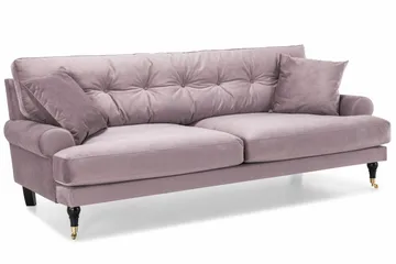Andrew Sofagruppe 3-personers + 2-personers Sofa + Lænestol + Fodskammel i Fløjl - Lilla - Møbler - Sofaer - Sofagrupper - Howard sofagruppe