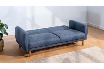 Arianda 3-personers Knapsyet Sofagruppe med Sovefunktion i Stof - Mørkeblå - Møbler - Sofaer - Sofagrupper