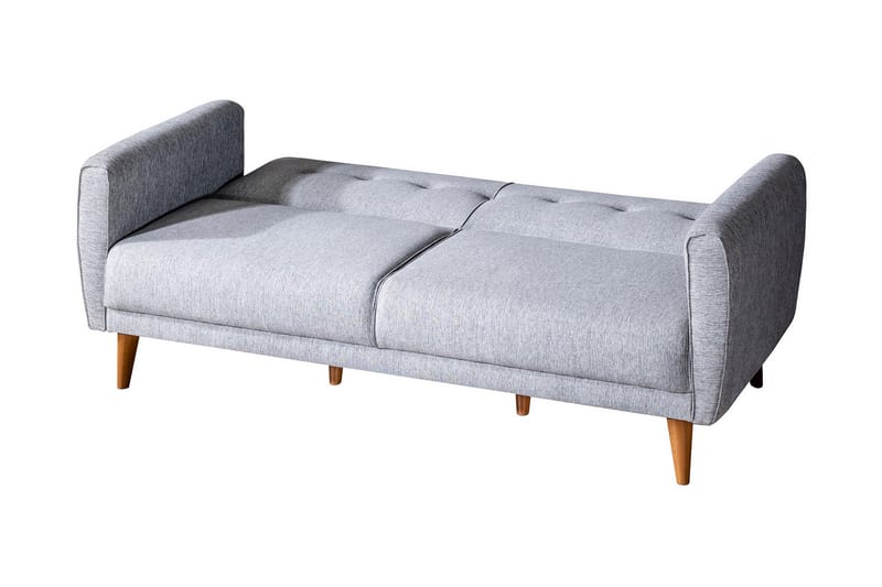 Arianda 3-personers Knapsyet Sofagruppe med Sovefunktion i Stof - Grå - Møbler - Sofaer - Sofagrupper