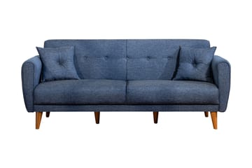Arianda 3-personers Knapsyet Sofagruppe med Sovefunktion i Stof - Mørkeblå - Møbler - Sofaer - Sofagrupper