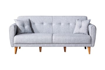 Arianda 3-personers Knapsyet Sofagruppe med Sovefunktion i Stof - Grå - Møbler - Sofaer - Sofagrupper