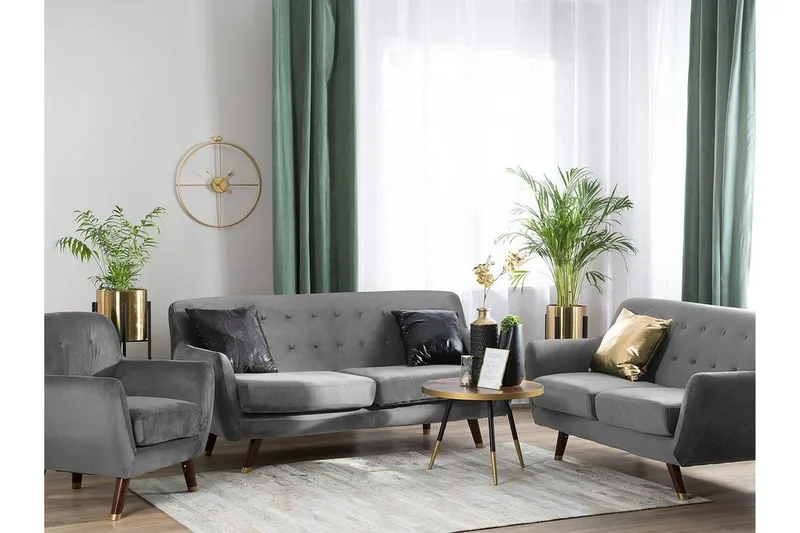 Bodo Sofagruppe 2-pers. + 3-pers. + Lænestol - Træ / natur - Møbler - Sofaer - Sofagrupper