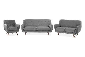 Bodo Sofagruppe 2-pers. + 3-pers. + Lænestol - Træ / natur - Møbler - Sofaer - Sofagrupper