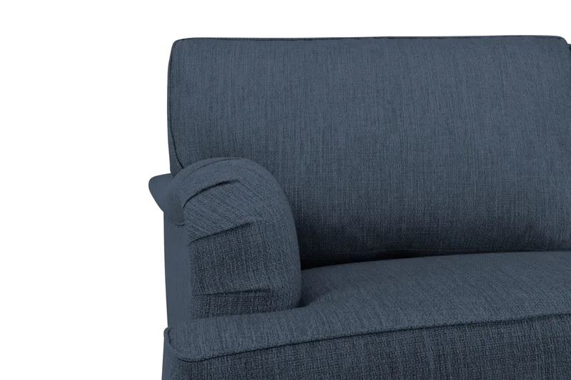 Howard Classic Sofagruppe 2-personers Sofa + Lænestol + Fodskammel i Stof - Blå - Møbler - Sofaer - Sofagrupper - Chesterfield sofagruppe