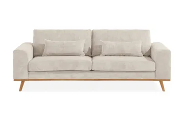 Copenhagen Sofagruppe 3-personers + 2-personers Sofa + Lænestol i Manchester - Beige - Møbler - Sofaer - Sofagrupper