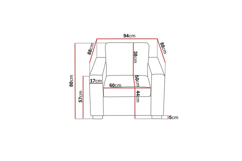 Crazy Sofaarrangement 2-personers Sofa + Lænestol i Stof - Mørkegrå - Møbler - Sofaer - Sofagrupper
