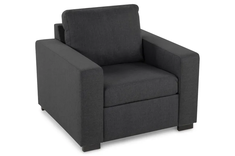 Crazy Sofaarrangement 2-personers Sofa + Lænestol i Stof - Mørkegrå - Møbler - Sofaer - Sofagrupper