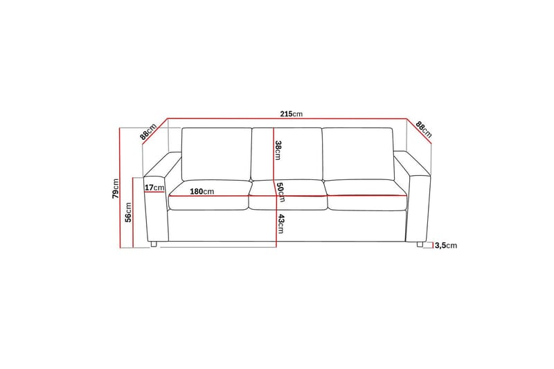 Crazy Sofagruppe 3-personers Sofa + Lænestol i Stof - Antracit - Møbler - Sofaer - Sofagrupper