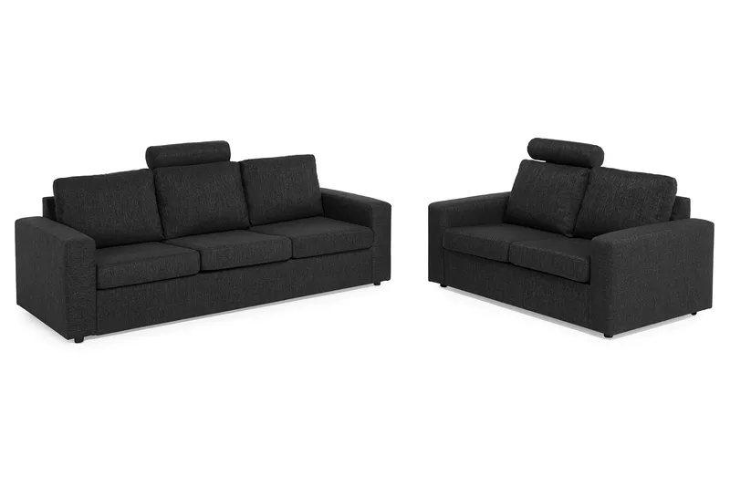 Crazy Sofagruppe 3-personers + 2-personers Stofsofa - Antracit - Møbler - Sofaer - Sofagrupper