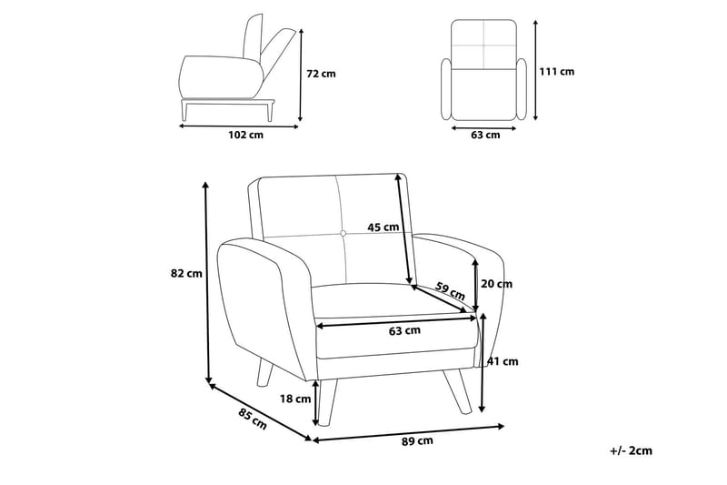 Florli Sofagruppe 2 -Pers.+2-Pers. - Grå - Møbler - Sofaer - Sofagrupper