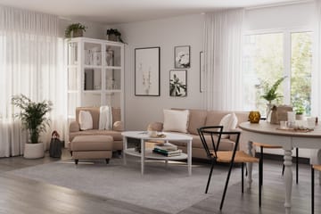 Howard Classic Sofagruppe 2-personers Sofa + Lænestol + Fodskammel i Stof - Mørkebege - Møbler - Sofaer - Sofagrupper - Howard sofagruppe
