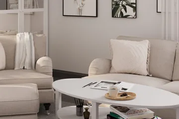 Howard Classic Sofagruppe 3-personers Sofa + Lænestol i Stof - Beige - Møbler - Sofaer - Sofagrupper - Howard sofagruppe