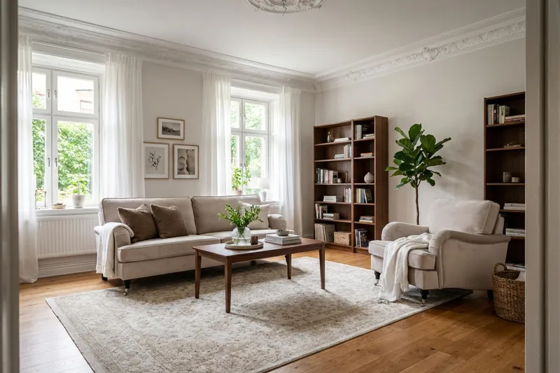 Howard Classic sofagruppe 3-personers sofa og lænestol i fløjl - Beige - Møbler - Sofaer - Sofagrupper - Howard sofagruppe