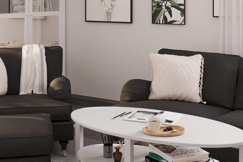 Howard Classic sofagruppe med 2-personers sofa + lænestol i stof - Mørkegrå - Møbler - Sofaer - Sofagrupper - Howard sofagruppe