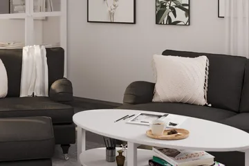 Howard Classic sofagruppe med 3-personers sofa + lænestol i stof - Mørkegrå - Møbler - Sofaer - Sofagrupper - Howard sofagruppe