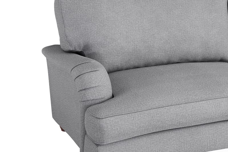 Howard Lyx Sofagruppe 3-personers Svunget Sofa + Chaiselongstol + Lænestol + Fodskammel i Stof - Lysegrå - Møbler - Sofaer - Sofagrupper - Howard sofagruppe