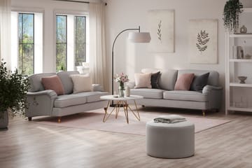 Howard Lyx Sofagruppe 3-personers + 2-personers Stofsofa - Lysegrå - Møbler - Sofaer - Sofagrupper - Howard sofagruppe